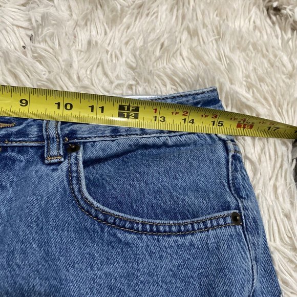 KSubi Blue Women’s Jeans Size 30” X 27 Raw Hem Chlo wasted Bae Blue high Waist - Picture 13 of 16